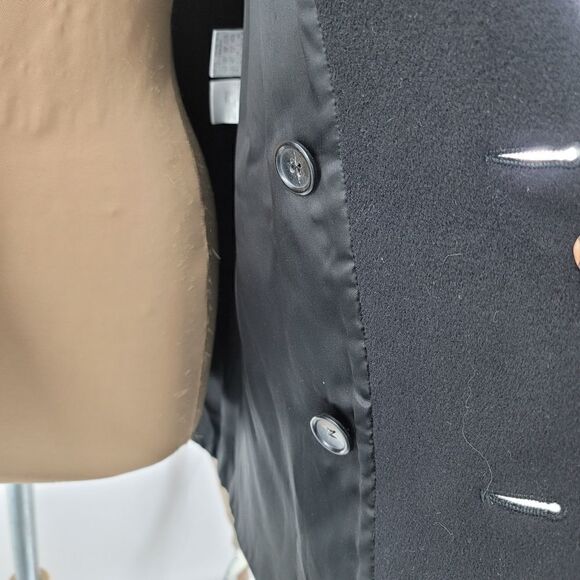 Max mara black 100% virgin wool pea coat - Picture 12 of 16